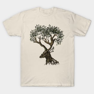 Mythic Antlers of the Forest (Color) T-Shirt